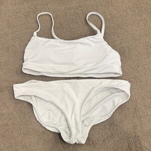Athleta White Bikini Set - small top/medium bottom
